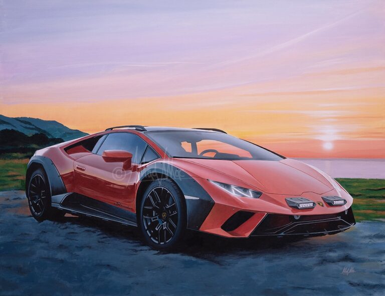 Acrylic on canvas: Lamborghini Huracane Sterrato