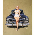 Pin-Up on Classic Car - Image 3