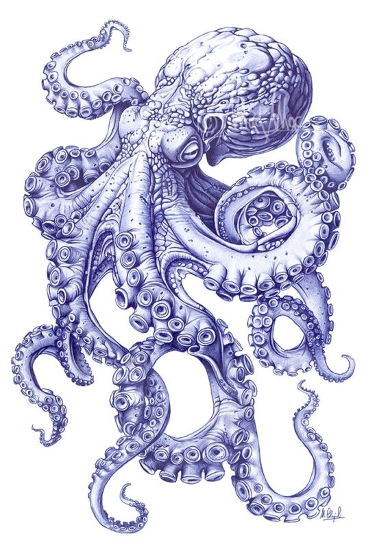 Ballpoint pen: octopus