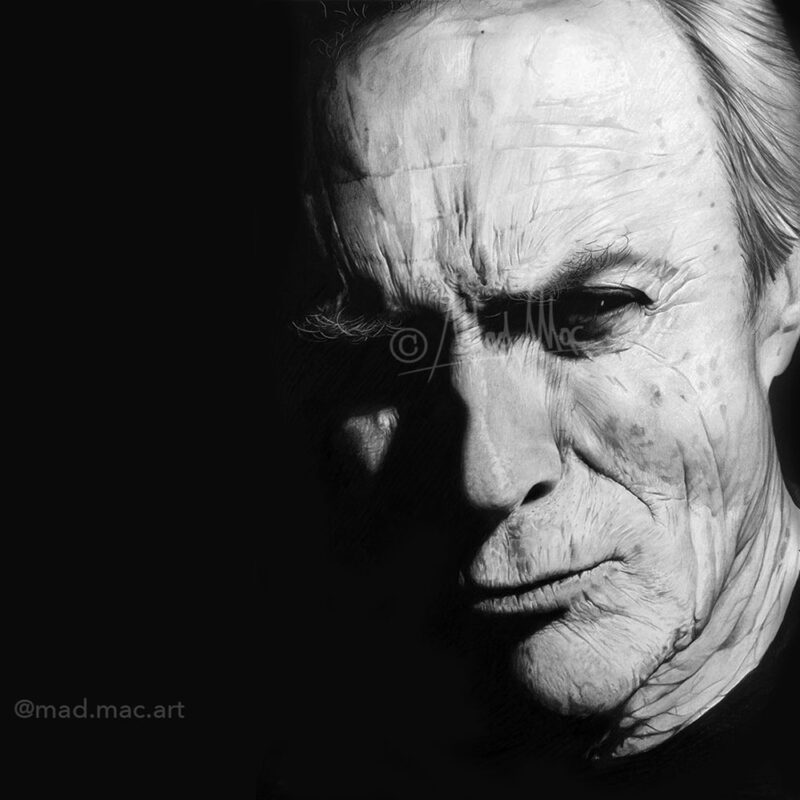 Graphite: Clint Eastwood portrait