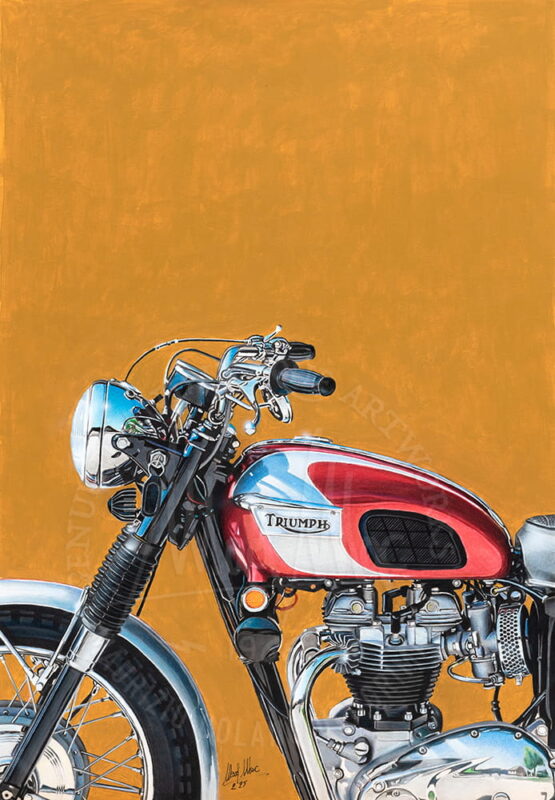 Colored pencils: Tryumph Bonneville